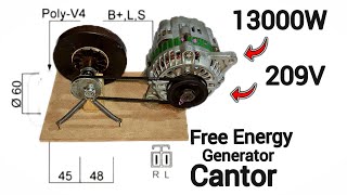 New idea Make free electricity generator 209V 13000W with build spring flywheel Machine [upl. by Ydnahs]