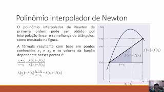 Aula 21  Polinômio Interpolador de Newton  parte 1 [upl. by Akamaozu]