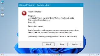 SOLUCIÓN Microsoft visual C Assertion Failed Error en Windows 111087  Adobe AI error Visual [upl. by Hakvir258]