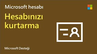 Microsoft hesabınıza oturum açamazsanız ne yapmalısınız  Hesap kurtarma  Microsoft [upl. by Dnaltroc]