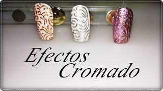 2 Diseños con EFECTOS CROMADO o ESPEJODesingnails Tay [upl. by Lesko]