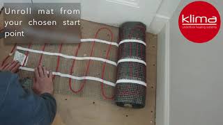 Klima Electric Underfloor Heating mat installation video [upl. by Burtie191]