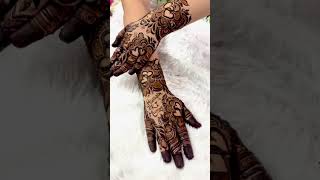 Unique heart shape mehndi designs for brides shortsviral aesthetic music [upl. by Einitsed]