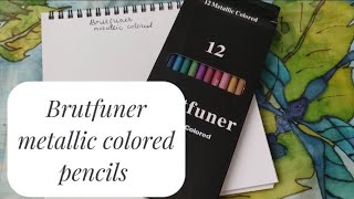 Brutfuner metallic colored pencils review [upl. by Dias]