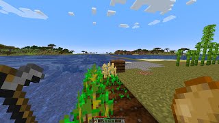 Surviving On A Deserted Island In Minecraft 120 With 1 Bamboo Part 9 Obtaining Potatoes [upl. by Noonberg895]