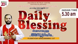 DAILY BLESSING 2024 NOV20FRMATHEW VAYALAMANNIL CST [upl. by Gratt]