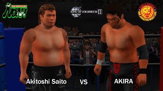 King of Colosseum II  Akitoshi Saito vs AKIRA [upl. by Enitselec]