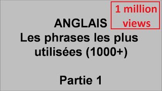 Débutants cours danglais 1000 phrases les plus utilisées  pt1 [upl. by Mathre533]