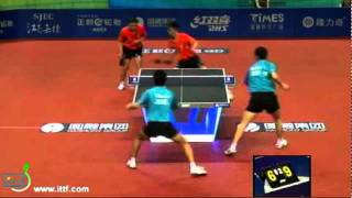 Ma LinZhang Jike vs Xu XinYan AnMens Doubles Semi Finals Harmony China Open 2011 [upl. by Giddings]