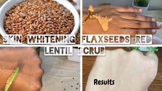 Skin whitening Flaxseed gel  lentil scrub Get bright skin at home beautylab [upl. by Lirret]