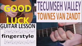 TECUMSEH VALLEY  TOWNES VAN ZANDT fingerstyle GUITAR LESSON [upl. by Alebasi]