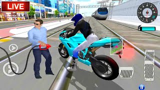 3D Driving Class  Bullet Train Vs Motorbike2  Best Motorcycle Game 2024 [upl. by Cherilynn]