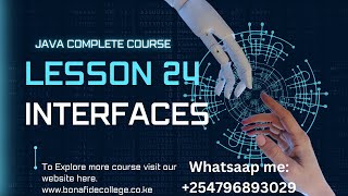 Java Complete Course 24 Interfaces [upl. by Otsirave]