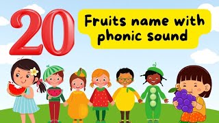 learn fruits name fruits name kiddie bubbles tv first words for baby English vocabulary fruits [upl. by Darahs892]