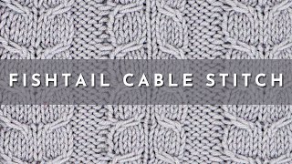 How to Knit the Fishtail Cable Stitch  Knitting Stitch Pattern  English Style [upl. by Litta691]