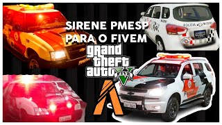 SONS DE PNEU E SIRENE PARA GTA 5 E FIVEM V3 [upl. by Harvey]