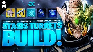 DESTINY 2  THE ULTIMATE STASIS TURRETS ENDGAME BUILD Veritys Brow  Riskrunner [upl. by Mathia]