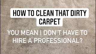 How to clean carpetDIY carpet cleaninghomemade cleaning solutionsave time and money [upl. by Aniuqaoj]