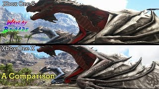 Xbox One S Vs Xbox One X  ARK Comparison  High Detail vs High Framerate [upl. by Eusassilem]