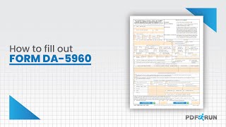 How to Fill Out Form DA5960 Authorization to Start Stop or Change BAQ andor VHA  PDFRun [upl. by Ayiram]