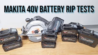 Makita 40v Battery Tests Ripping Timber [upl. by Jacquie703]