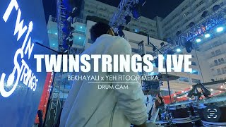 Bekhayali x Yeh Fitoor Mera  Twinstrings Live  DrumCam  Knocksense Lucknow [upl. by Xirdnek933]