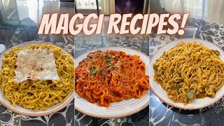 Maggi Recipes  Chilli Garlic Cheesy Piri Piri amp Makhani Maggi 🍝 CookWithGG [upl. by Haorbed914]