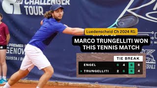 Luedenscheid Ch 2024 R1 Marco Trungelliti won the tennis match vs Justin Engel heres how 🤯 [upl. by Rednaxela]