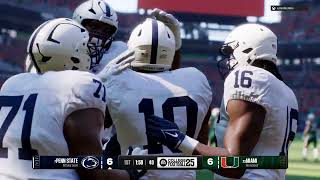 College football 25  Online H2H Penn State VS Miami Hurricanes [upl. by Adnorat]