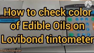 How to check color or vegetable oils in lovibond tintometer chemistry lovibondtintometerviral [upl. by Imoyik]