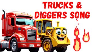 Truck amp Diggers Toddler Song Featuring RealLife Trucks [upl. by Iredale]