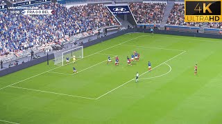 4K  PES 2024 Ultra Realistic Graphics amp Sound Mod  France vs Belgium  UEFA Nations League [upl. by Adnyc]