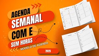 Agenda Semanal 2025 para imprimir com e sem horas [upl. by Gnort762]