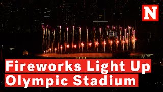 Watch Tokyo Olympics Fireworks Light Up Sky To Mark Opening Ceremony [upl. by Giulio]