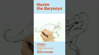 Full Body Drawing of a BaryonyxLearn to Draw Dinosaurs with ZHAO Chuang [upl. by Noivert992]