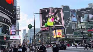 YongeDundas Square Toronto Canadian version of New York Time Square [upl. by Liauqram]