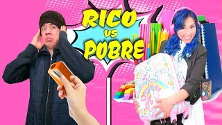 RICO VS POBRE 4  MATERIAL ESCOLAR  El Musical de Palomitas Flow [upl. by Enaud]