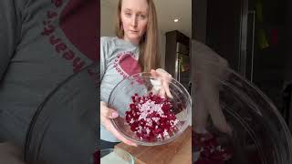 First Time Cooking Beet Tartare shorts beets somethingnew cooking [upl. by Nialb]