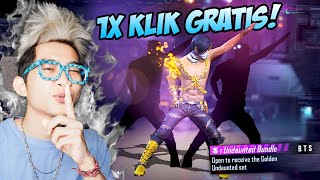 GILA CARA DAPETIN 1X KLIK SKIN BTS GRATIS TERNYATA MASIH BISA FREE FIRE AUTO BANGKRUT [upl. by Hess362]