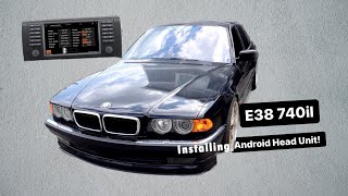 BMW E38 740il How to Install Android Head Unit [upl. by Ailimat765]