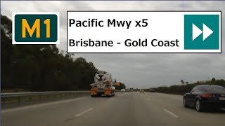 Highway 1 Brisbane  Sydney 1 Pacific Motorway Brisbane  Gold Coast Timelapsex5 [upl. by Tai]