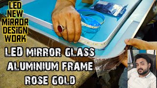 how to glass led mirror touch sensor installationडबल लाइटिंग सेंसर मिरर गिलास बनाना सीखेंsurat [upl. by Shane157]