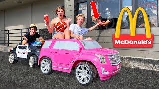 GOING IN DRIVE THRUS IN TOY CARS PRANK 🚘  Piper Rockelle [upl. by Lubbi]