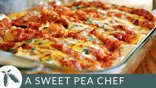 Shredded Chicken Enchiladas  A Sweet Pea Chef [upl. by Ettenay34]