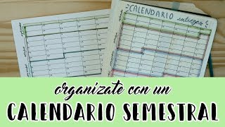 TUTORIAL Calendario semestral o de entregas · VUELTA A CLASE · PLAN WITH ME 7 Christine Hug [upl. by Asilim]