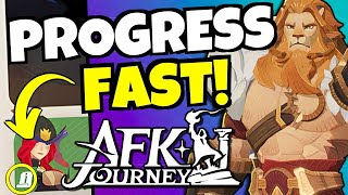 HUGE TIPS TO PROGRESS FAST AFK Journey [upl. by Moraj]