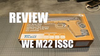 AIRSOFT WE M22 ISSC REVIEW FR GAS BLOWBACK [upl. by Atteval]