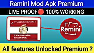 Remini app ad free lifetime  Remini premium unlocked  How to use Remini App [upl. by Arlette]