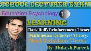 Clark Hulls Reinforcement Theory  Mathmetico Deductive Theory  Need Reduction Theory [upl. by Nylannej]