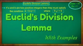 Euclids Division Lemma Class  10th [upl. by Tlevesor]